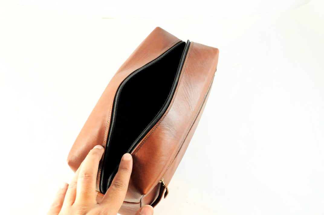 Leather Cosmetic & Toiletry Bag-2
