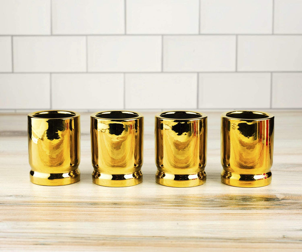The Wine Savant 50 Caliber Bullet Shot Glasses Set - Set of 4 - Each holds 2 Ounces - Tactical Bullet Casings Shot Glasses-2