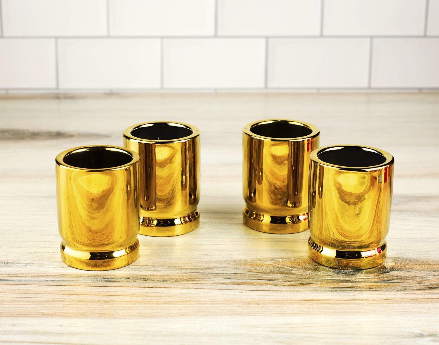 The Wine Savant 50 Caliber Bullet Shot Glasses Set - Set of 4 - Each holds 2 Ounces - Tactical Bullet Casings Shot Glasses-1