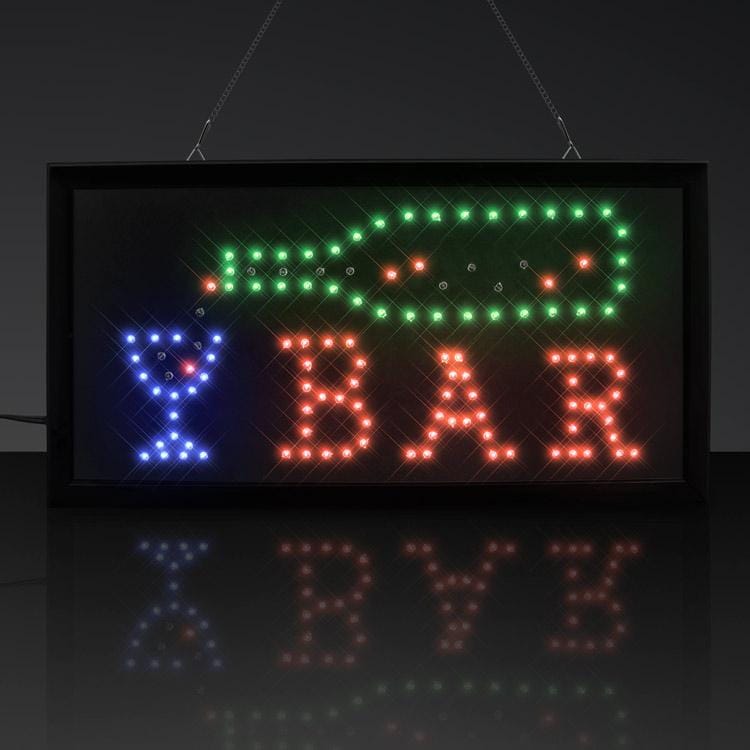 Light Up Retro Flashing Plug in Bar Vintage Sign-1