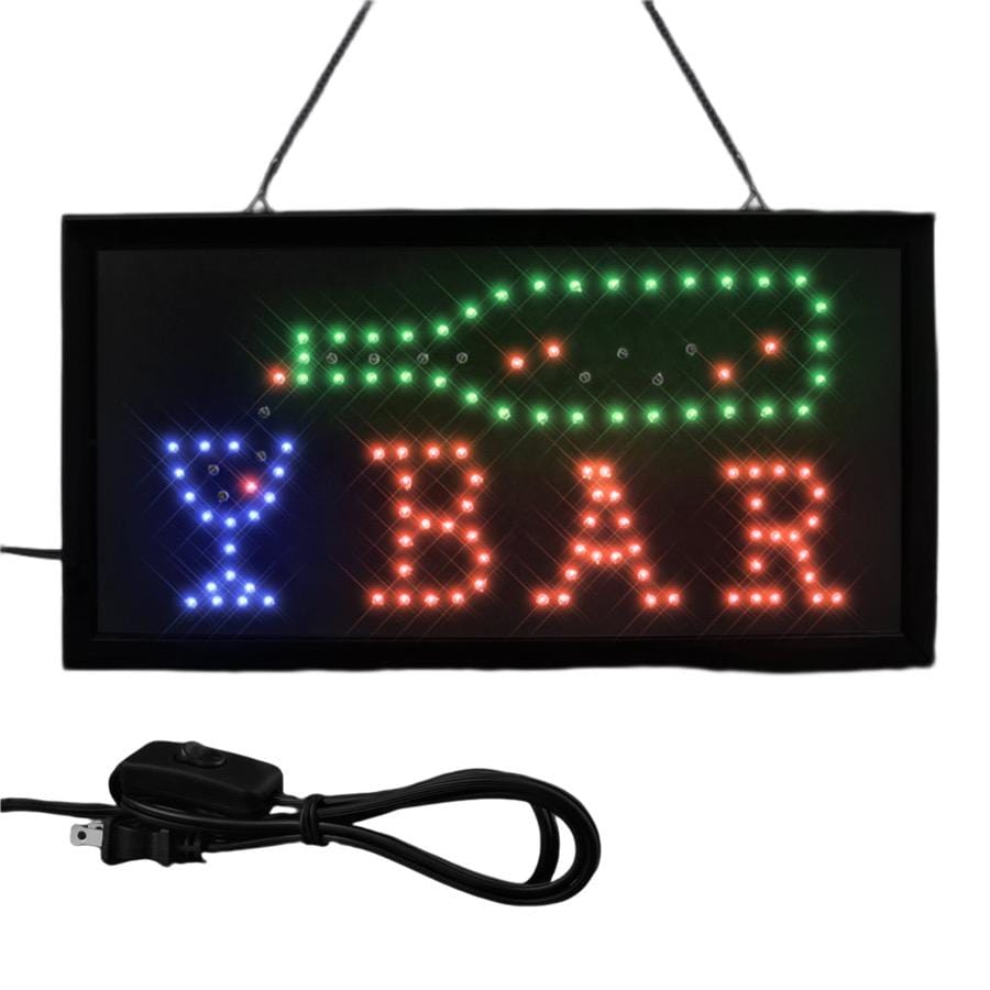 Light Up Retro Flashing Plug in Bar Vintage Sign-0