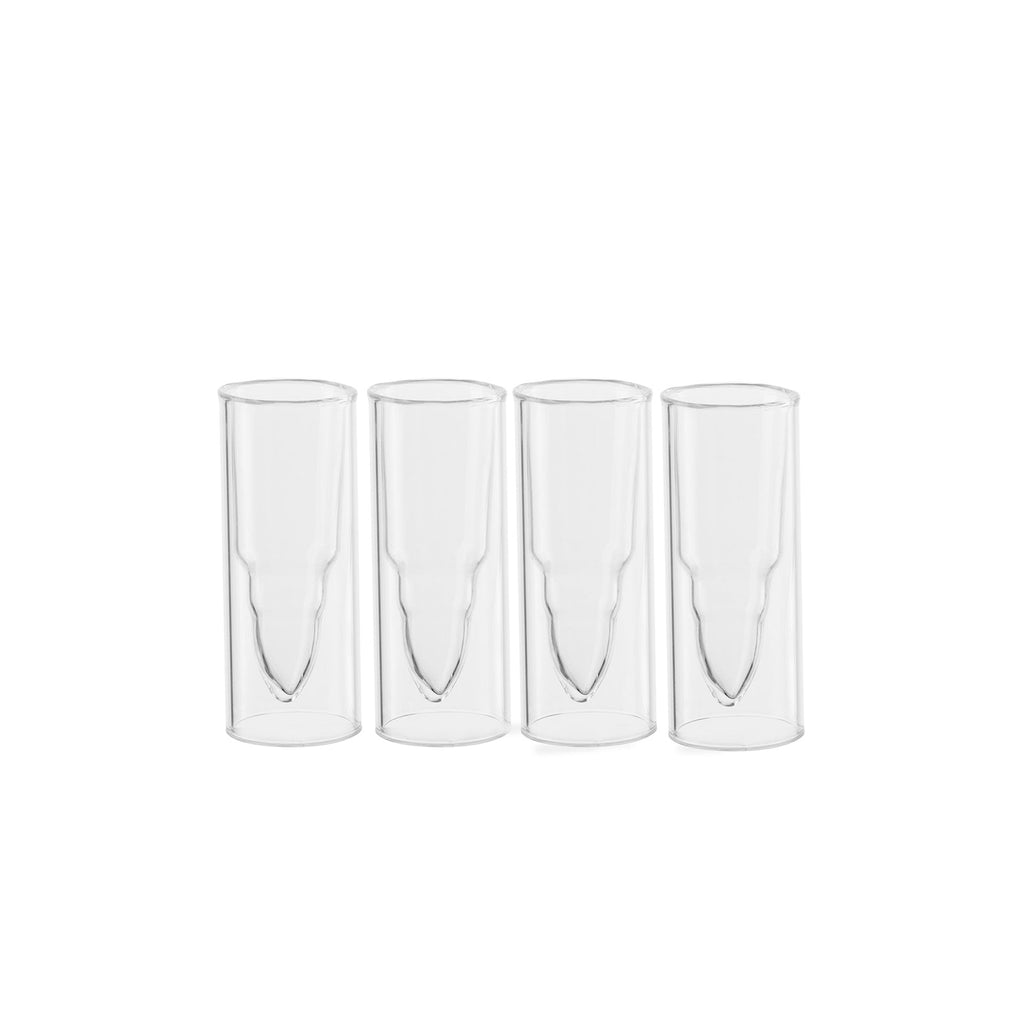 50 Caliber Shot Glasses Set - Set of 4 - Each holds 2 Ounces - Tactical Bullet Casings Shot Glasses by The Wine Savant-4