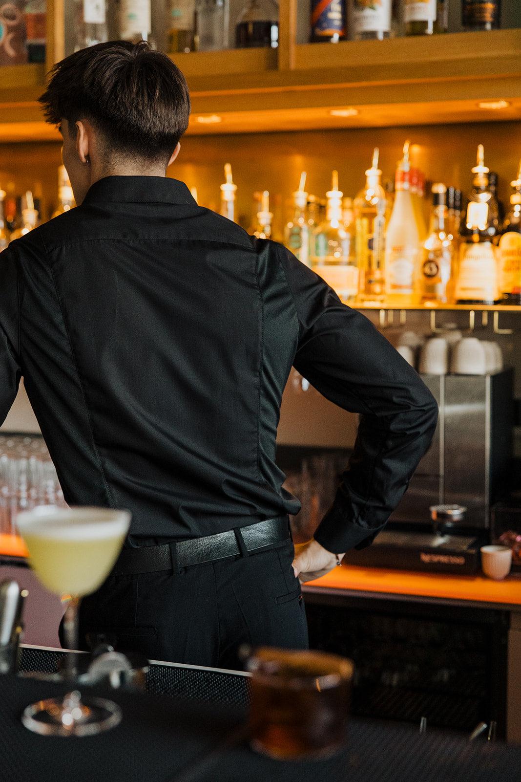 Men's Slim Fit Spill Resistant Dress Shirt