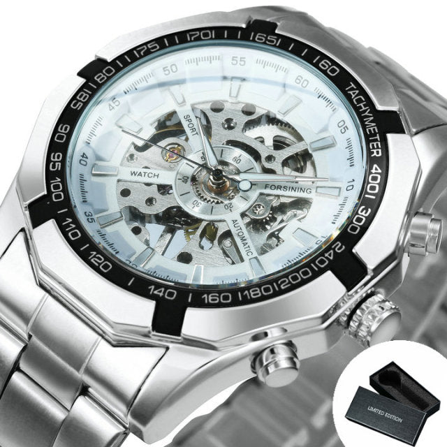 Watch Men Skeleton Automatic Mechanical Watch Gold Skeleton Vintage Man Watch Mens Watches